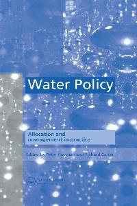 Water Policy by Howsam, P./Carter, R.C.