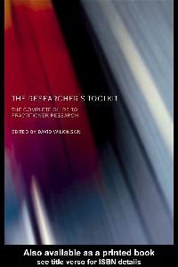 The Researcher's Toolkit by Wilkinson, David