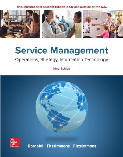 ISE eBook Online Access for Service Management: Operations, Strategy, Information Technology