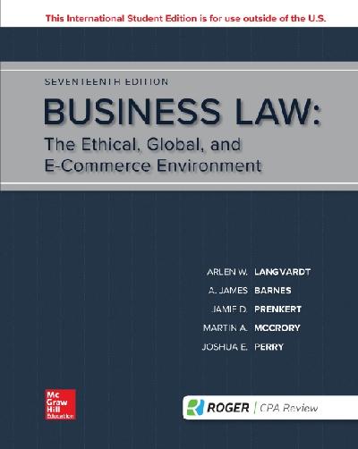ISE eBook Online Access for Business Law