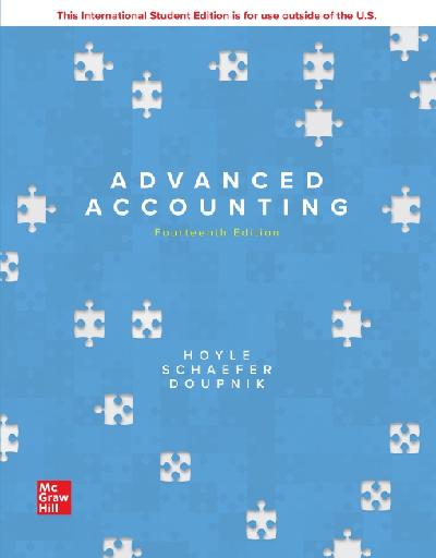 ISE eBook Online Access for Advanced Accounting