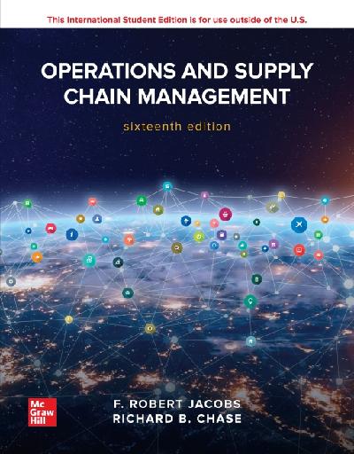 ISE eBook Online Access for Operations and Supply Chain Management