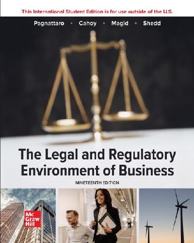 ISE eBook Online Access for The Legal and Regulatory Environment of Business 19e