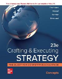 ISE eBook Online Access for Crafting & Executing Strategy: Concepts by THOMPSON
