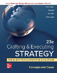 ISE eBook Online Access for Crafting & Executing Strategy: Concepts and Cases by THOMPSON
