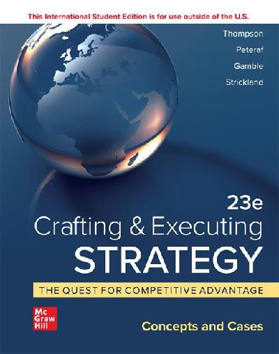 ISE eBook Online Access for Crafting & Executing Strategy: Concepts and Cases
