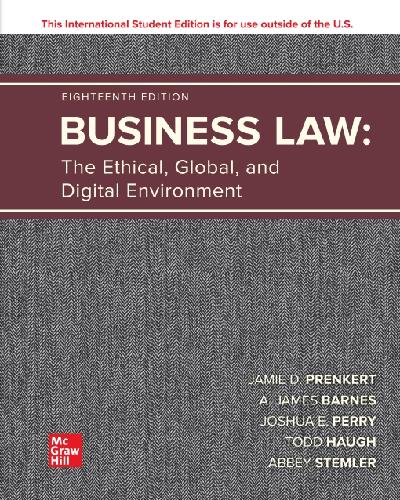 ISE eBook Online Access for Business Law 18e