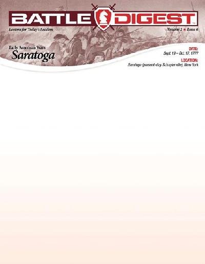 Battle Digest: Saratoga